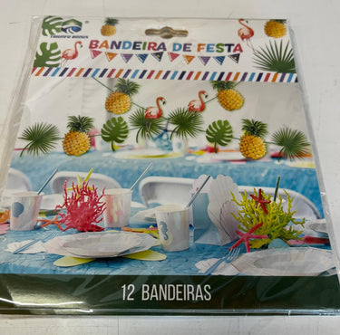 Grinalda de Festa Tropical - 12 Bandeiras